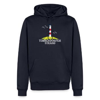 Timmendorfer Strand Ostsee Urlaub Souvenir - Männer Premium Bio Hoodie - Navy - Vorne - Nico (187cm)