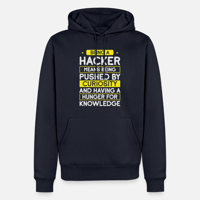 Ethical Hackers Programing Online Cybersecurity - Männer Premium Bio Hoodie - Navy