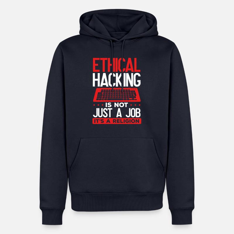 Cyber Ethical Hacking Onlinesecurity Hacker - Männer Premium Bio Hoodie - Navy