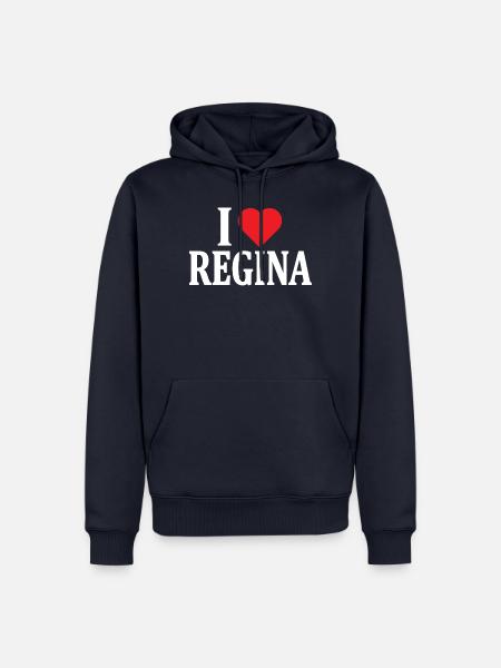 T-Shirt Ich liebe Regina T-Shirt Geschenkidee - Männer Premium Bio Hoodie - Navy