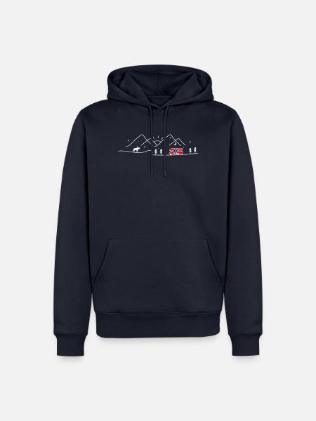 Norwegen Camping Wohnmobil Norway Design - Männer Premium Bio Hoodie - Navy