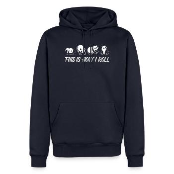 Panda ours mignon amant idée de cadeau - Sweat à capuche Premium bio Homme - bleu marine - Devant - Nico (187cm)