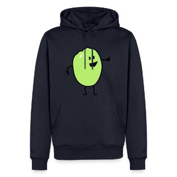 quince - Sweat à capuche Premium bio Homme - bleu marine - Devant - Nico (187cm)