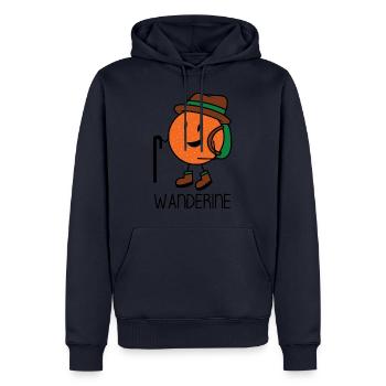 Wanderine - Wandern Mandarine Wanderer Wanderlust - Männer Premium Bio Hoodie - Navy - Vorne - Nico (187cm)