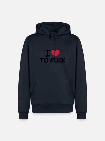 I Love To Fuck - Männer Premium Bio Hoodie - Navy