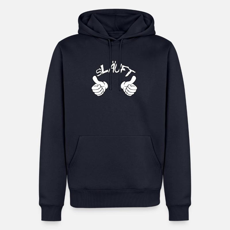 s Läuft - Männer Premium Bio Hoodie - Navy