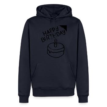 Happy Birthday - Männer Premium Bio Hoodie - Navy - Vorne - Nico (187cm)