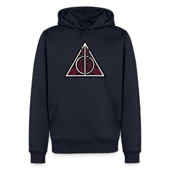 Toujours 3C - Sweat à capuche Premium bio Homme - bleu marine - Devant - Nico (187cm)