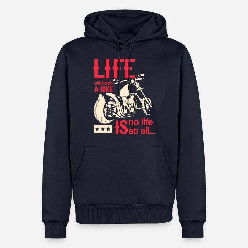Motorrad - Männer Premium Bio Hoodie - Navy