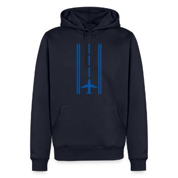 Pilot pilot gift - Men’s Premium Organic Hoodie - navy - Front - Nico (187cm)