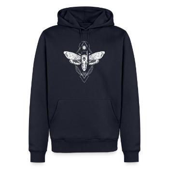 Gothic Falter Kelten Okkultismus Satan Geschenk - Männer Premium Bio Hoodie - Navy - Vorne - Nico (187cm)