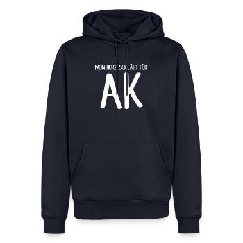 Mein Herz schlägt für AK Altenkirchen Heimat Liebe - Männer Premium Bio Hoodie - Navy - Vorne - Nico (187cm)