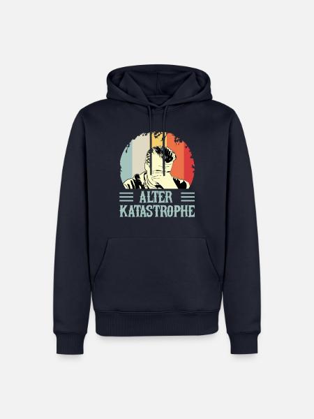 Retro Vintage Lustiger Spruch - Alter Katastrophe - Männer Premium Bio Hoodie - Navy