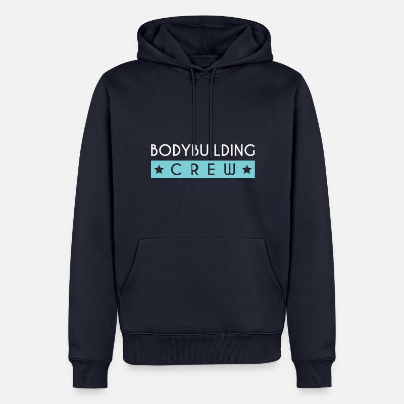 Équipe de musculation - Sweat à capuche Premium bio Homme - bleu marine