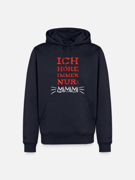 MIMIMI 3 weiße Katzen - Männer Premium Bio Hoodie - Navy