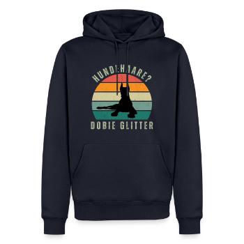 Dobie Glitter Retro Sunset - Männer Premium Bio Hoodie - Navy - Vorne - Nico (187cm)
