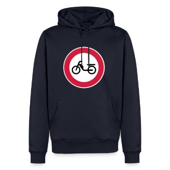 Mofa Moped Verbot Verbotsschild Verkehrsschild 3c - Männer Premium Bio Hoodie - Navy - Vorne - Nico (187cm)
