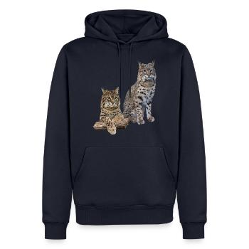 Lynx - Sweat à capuche Premium bio Homme - bleu marine - Devant - Nico (187cm)