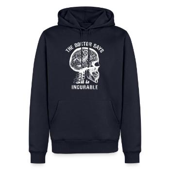 The doctor says it's incurable - scorpion - Männer Premium Bio Hoodie - Navy - Vorne - Nico (187cm)