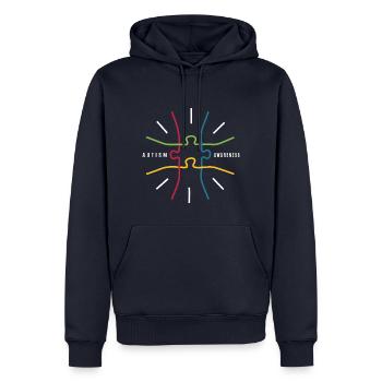Autismus Awareness Puzzle Akzeptieren Liebe - Männer Premium Bio Hoodie - Navy - Vorne - Nico (187cm)