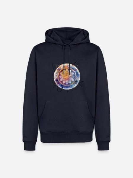 Heilige Geometrie, Blumendes lebens, positive - Männer Premium Bio Hoodie - Navy