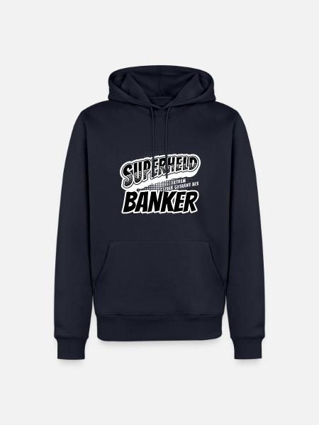 Superheld, clever getarnt als Banker - Männer Premium Bio Hoodie - Navy