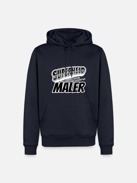 Superheld, clever getarnt als Maler - Männer Premium Bio Hoodie - Navy