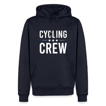 Cycling Crew - Men’s Premium Organic Hoodie - navy - Front - Nico (187cm)