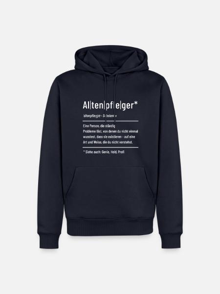 Altenpfleger - Definition - Lexikon - Männer Premium Bio Hoodie - Navy