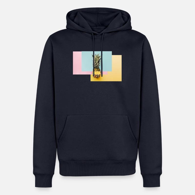 Bunte Ananas / Geschenk Idee - Männer Premium Bio Hoodie - Navy