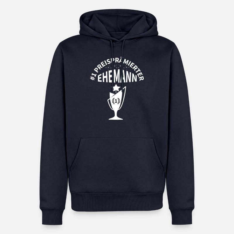 #1 Preisprämierter Ehemann - Männer Premium Bio Hoodie - Navy