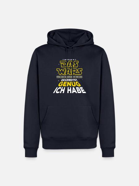 Das Wars, Rente 2025, Gearbeitet genug ich habe - Männer Premium Bio Hoodie - Navy