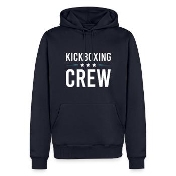 Kickboxing Crew - Männer Premium Bio Hoodie - Navy - Vorne - Nico (187cm)