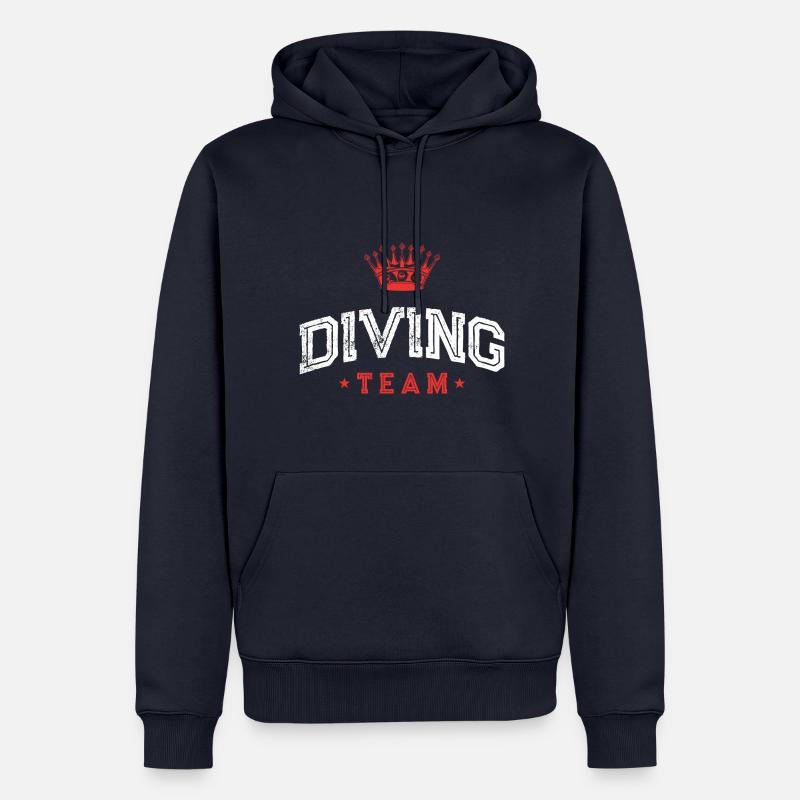Équipe de plongée - Sweat à capuche Premium bio Homme - bleu marine