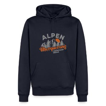 Alpenüberquerung Oberstdorf Meran Wandern - Männer Premium Bio Hoodie - Navy - Vorne - Nico (187cm)