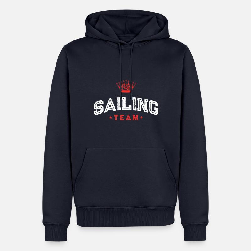 Equipe de voile - Sweat à capuche Premium bio Homme - bleu marine