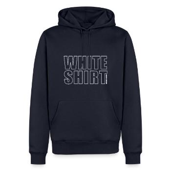 White Shirt Black Edition - Männer Premium Bio Hoodie - Navy - Vorne - Nico (187cm)