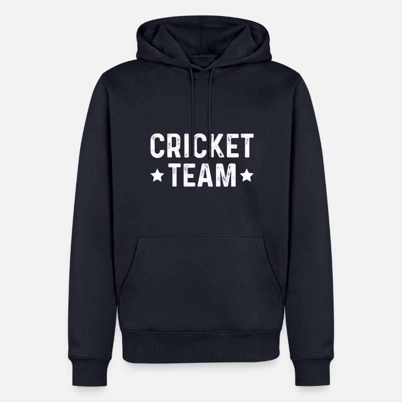 Équipe de cricket - Sweat à capuche Premium bio Homme - bleu marine