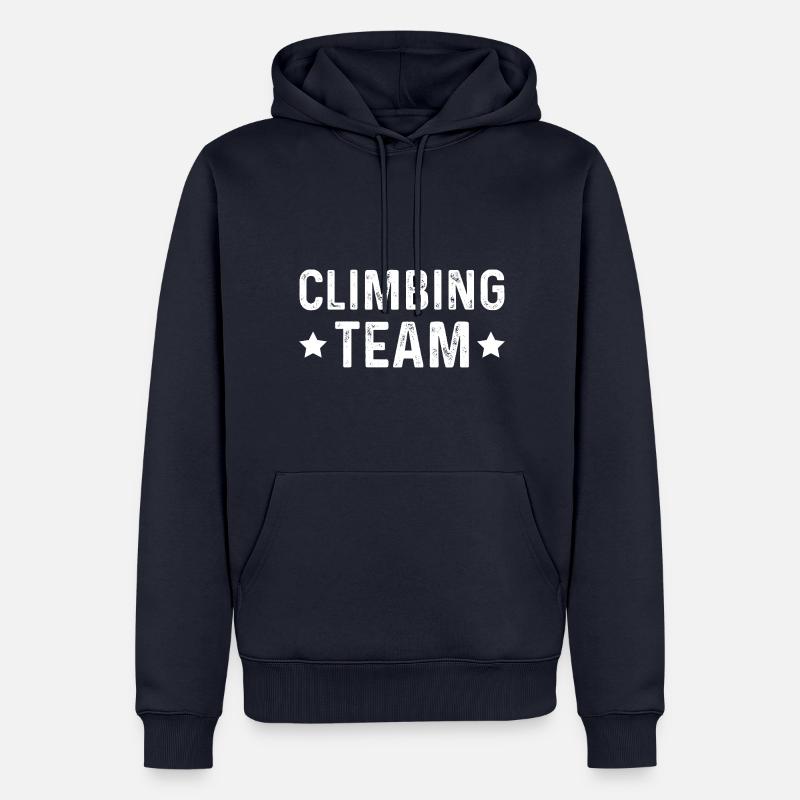 Équipe d’escalade - Sweat à capuche Premium bio Homme - bleu marine