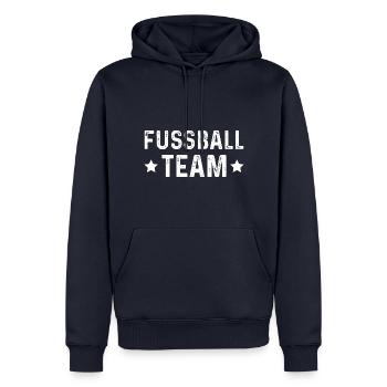 Fussball Team - Männer Premium Bio Hoodie - Navy - Vorne - Nico (187cm)