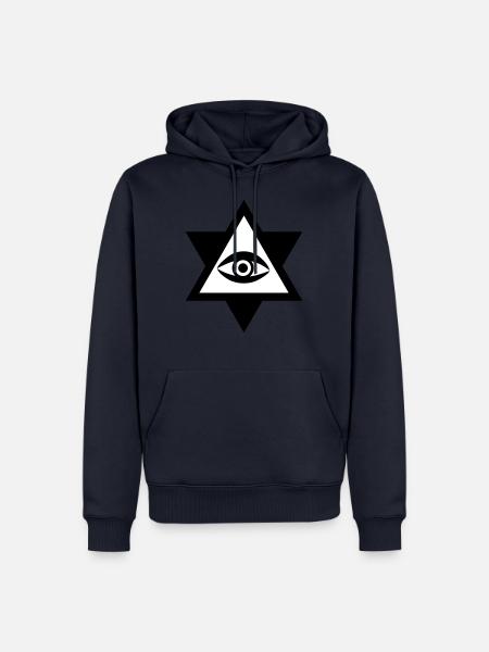 L'oeil de Dieu 2c - Sweat à capuche Premium bio Homme - bleu marine