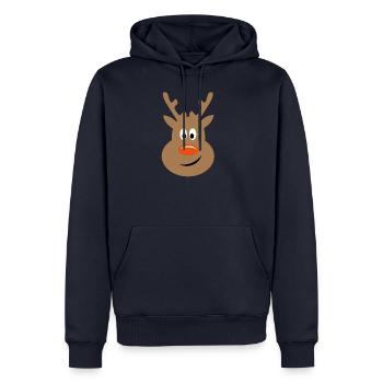 Rennais - Sweat à capuche Premium bio Homme - bleu marine - Devant - Nico (187cm)