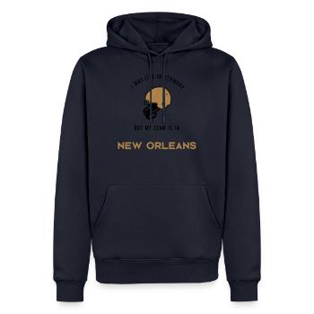 New Orleans - Männer Premium Bio Hoodie - Navy - Vorne - Nico (187cm)