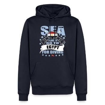 Das Meer ruft tauchen Ägypten - Männer Premium Bio Hoodie - Navy - Vorne - Nico (187cm)