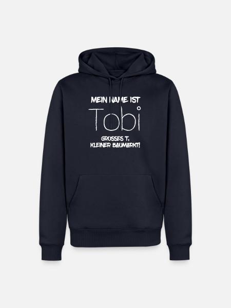 Mein Name ist Tobi, Tobias... - Männer Premium Bio Hoodie - Navy