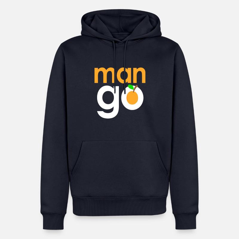 Man go Mango fruit - Mann geht zur Mango-Frucht - Männer Premium Bio Hoodie - Navy