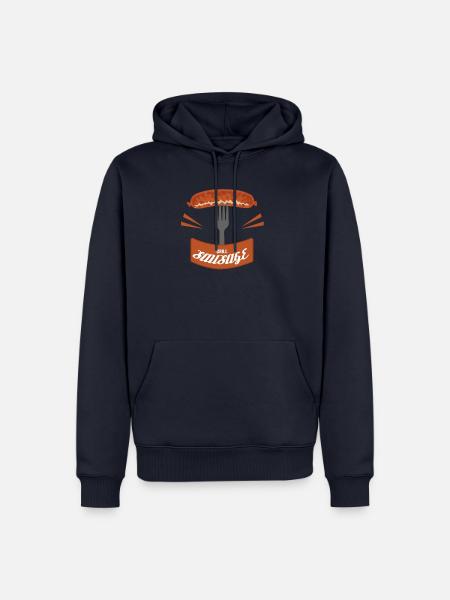 Grill sausage - Grill Wurst - Männer Premium Bio Hoodie - Navy