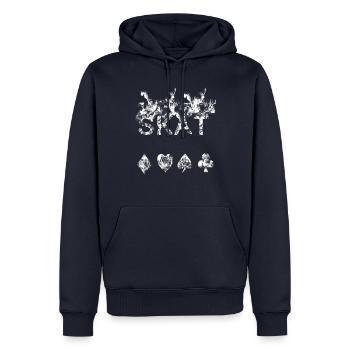 Kartenspiel SKAT T-SHirt - Männer Premium Bio Hoodie - Navy - Vorne - Nico (187cm)
