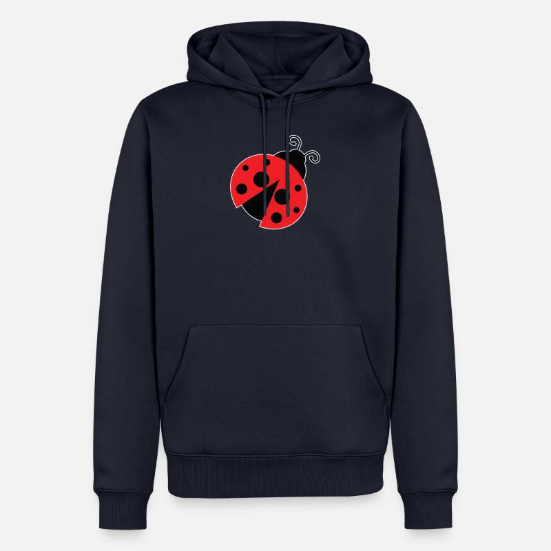 Marienkäfer Glücksbringer Mädchen Junge Geschenk - Männer Premium Bio Hoodie - Navy