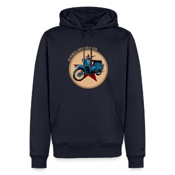 Schwalbe Simson Moped DDR Suhl KR51 Geschenk - Männer Premium Bio Hoodie - Navy - Vorne - Nico (187cm)